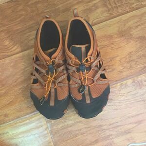 Chaco Water Hiking Shoes Ecotread Kids 4 Orange Black Performance Comfort Sandal